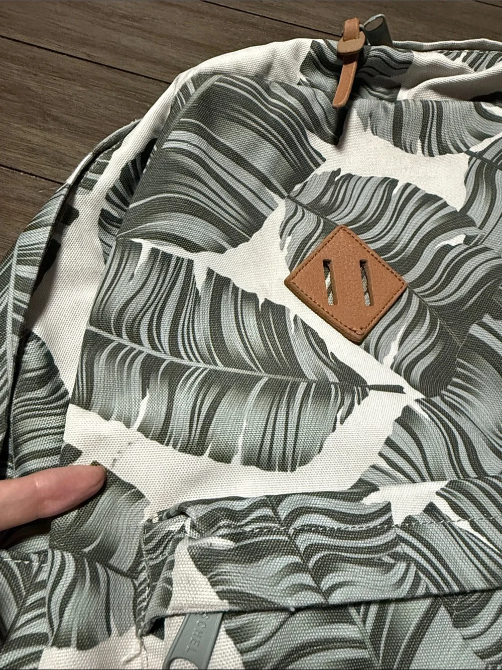 Herschel Supply Company Silver Birch Green Palm Leaf Print Backpack